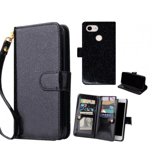 Google Pixel 3 Case Glaring Multifunction Wallet Leather Case