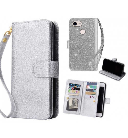 Google Pixel 3 Case Glaring Multifunction Wallet Leather Case