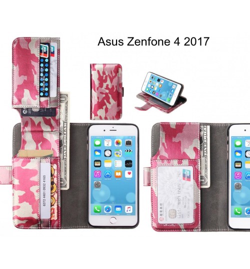 Asus Zenfone 4 2017  Case Wallet Leather Flip Case 7 Card Slots - Pink
