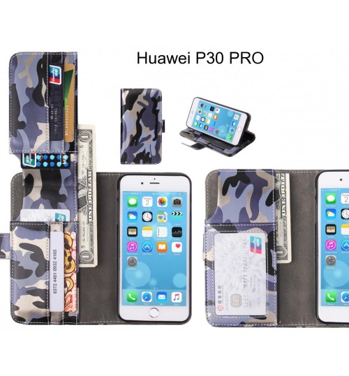 Huawei P30 Pro  Case Wallet Leather Flip Case 7 Card Slots - Grey