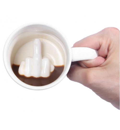 UP YOURS MUG CERAMIC TEA COFFEE CUP
