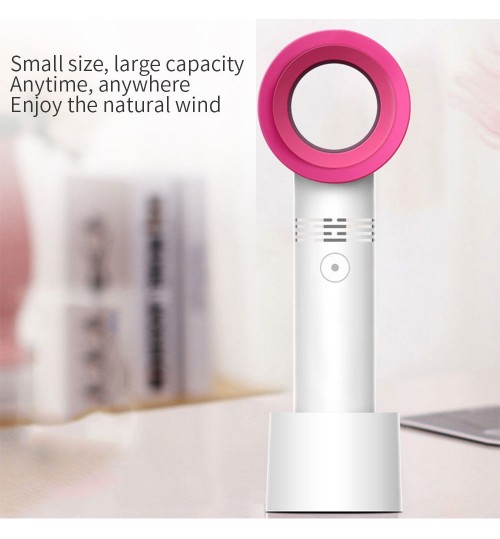 Portable Bladeless Hand Held Cooler Mini USB Cable No Leaf Handy Fan