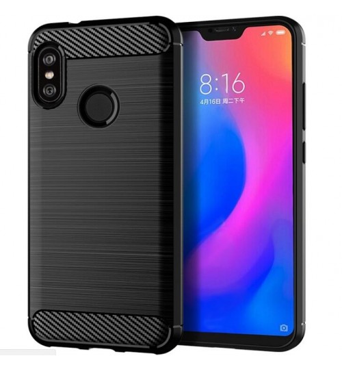 Xiaomi Redmi 6 Pro Case Carbon Fibre Shockproof Armour Case