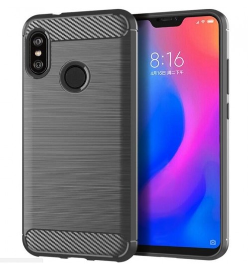 Xiaomi Redmi 6 Pro Case Carbon Fibre Shockproof Armour Case