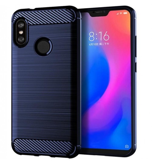 Xiaomi Redmi 6 Pro Case Carbon Fibre Shockproof Armour Case