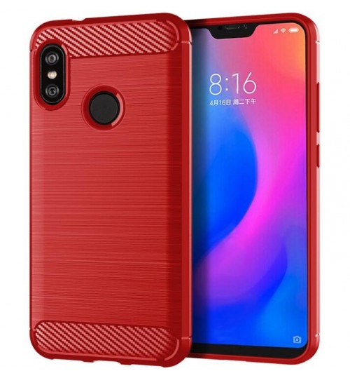 Xiaomi Redmi 6 Pro Case Carbon Fibre Shockproof Armour Case