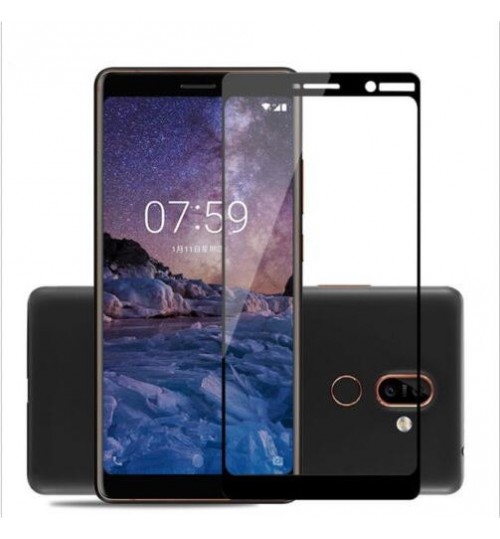 Nokia 3.1 Plus FULL Screen covered Tempered Glass Screen Protector