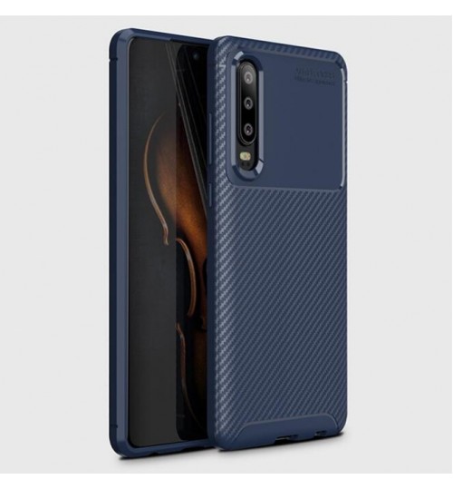 Huawei P30 case impact proof rugged case with carbon fiber