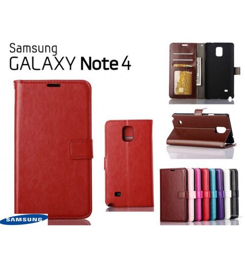 Samsung Note 4 vintage fine leather case +SP