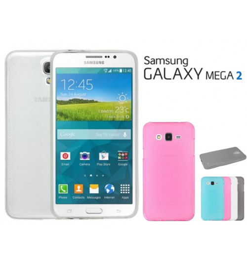 Samsung Galaxy Mega 2 case TPU Soft Gel Case+Pen