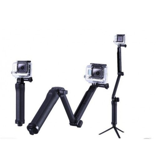 3 Way Selfie tripod compatible with GOPRO Hero 4 3 3+