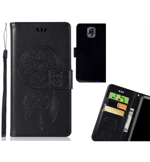Galaxy Note 4 Case Embossed leather wallet case owl