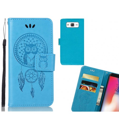 Galaxy J5 Case Embossed leather wallet case owl