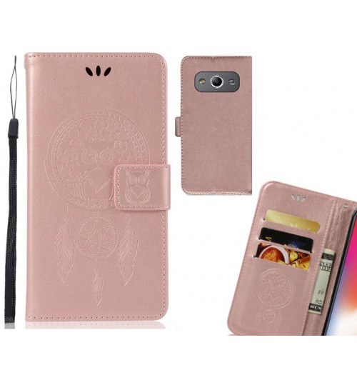 Galaxy Xcover 3 Case Embossed leather wallet case owl