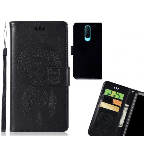 Oppo R17 Pro Case Embossed leather wallet case owl