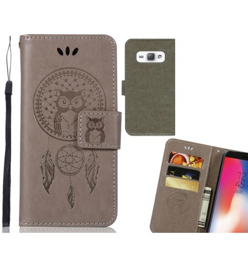 GALAXY J1 2016 Case Embossed leather wallet case owl