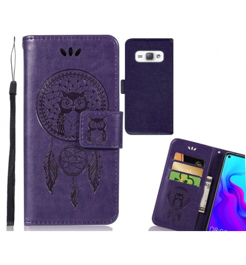 GALAXY J1 2016 Case Embossed leather wallet case owl