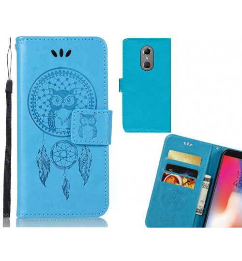 Vodafone N9 Case Embossed leather wallet case owl