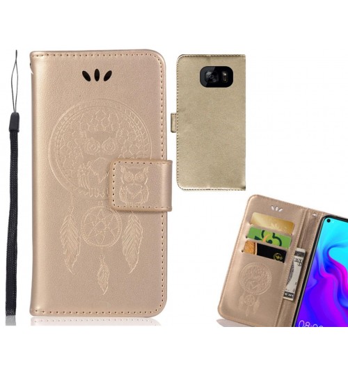 Galaxy S7 edge Case Embossed leather wallet case owl