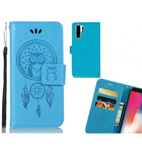 Huawei P30 PRO Case Embossed leather wallet case owl