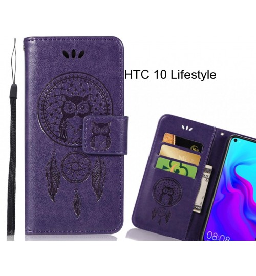 HTC 10 Lifestyle Case Embossed leather wallet case owl