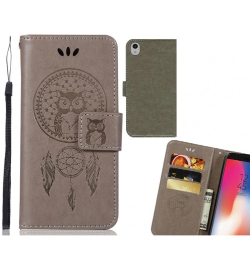 Sony Xperia Z5 Case Embossed leather wallet case owl