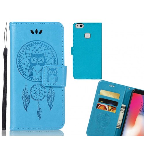 HUAWEI P10 LITE Case Embossed leather wallet case owl