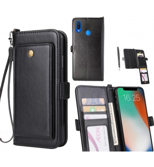 Huawei Nova 3i Case Retro Leather Wallet Case - Black