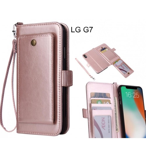 LG G7 Case Retro Leather Wallet Case