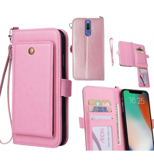 Huawei Nova 2i Case Retro Leather Wallet Case - Pink