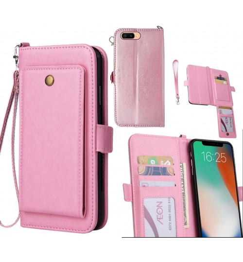 Oppo R11s Case Retro Leather Wallet Case - Pink