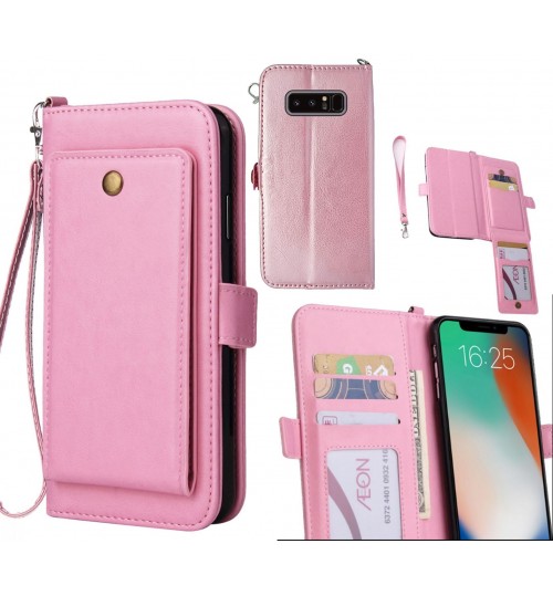 Galaxy Note 8 Case Retro Leather Wallet Case