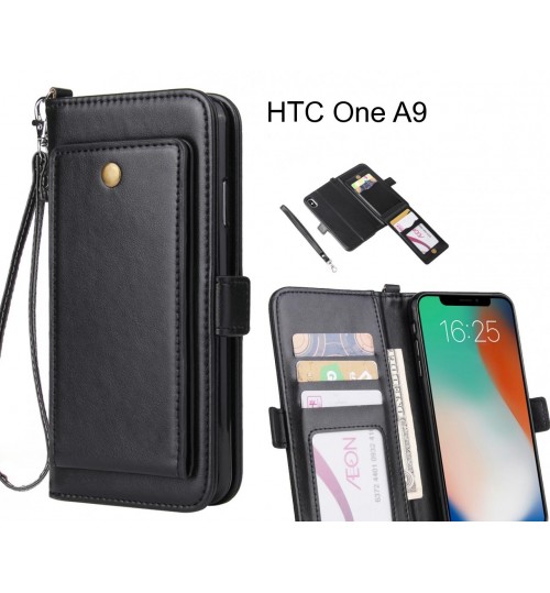 HTC One A9 Case Retro Leather Wallet Case