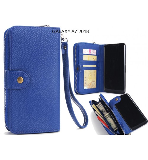 GALAXY A7 2018 Case coin wallet case full wallet leather case