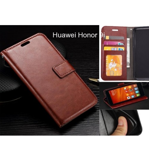 Huawei Honor 9i Case Fine Leather Wallet Case - Brown