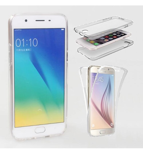 Oppo A39 case 2 piece transparent full body protector case