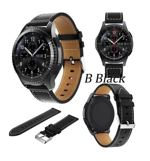 Luxury Leather Watch Band Wrist Strap for Samsung Gear S3