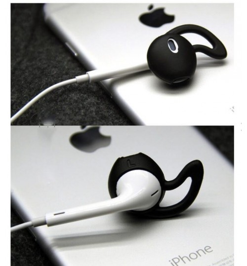 1 Pair Soft Clear Silicone Earplugs Earbuds Cover For Apple iPhone