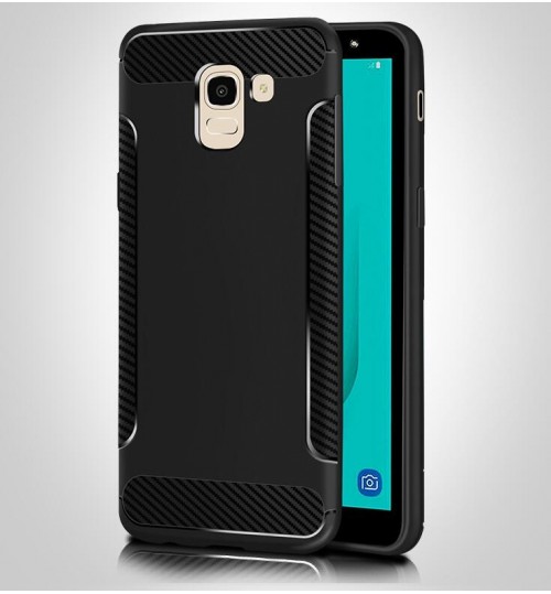 Galaxy J4 2018 case slim grip shockproof carbon fiber