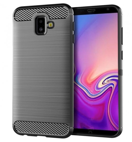 Galaxy J6 Plus Case Carbon Fibre Shockproof Armour Case