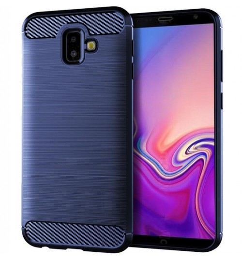 Galaxy J6 Plus Case Carbon Fibre Shockproof Armour Case