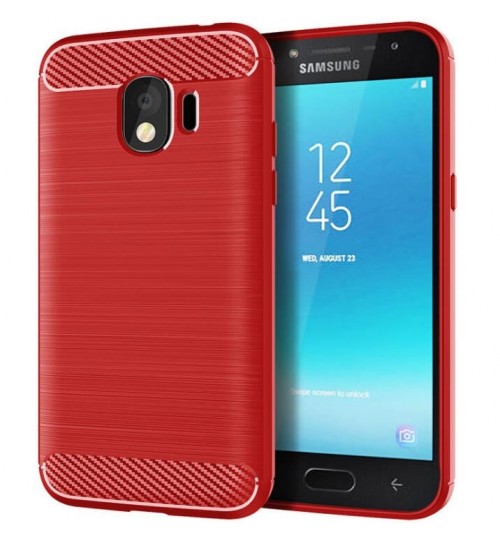 Galaxy J2 Pro Case Carbon Fibre Shockproof Armour Case