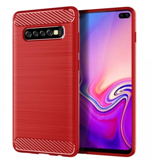 Galaxy S10 PLUS Case Carbon Fibre Shockproof Armour Case