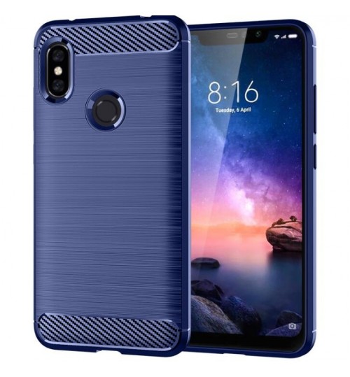 Xiaomi Redmi Note 6 Pro Case Carbon Fibre Shockproof Armour Case