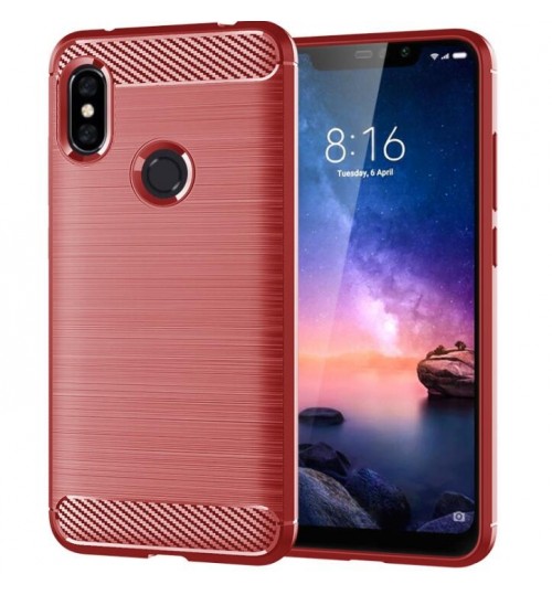 Xiaomi Redmi Note 6 Pro Case Carbon Fibre Shockproof Armour Case