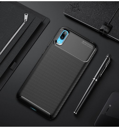 Huawei Y7 Pro 2019 case impact proof rugged case with carbon fiber