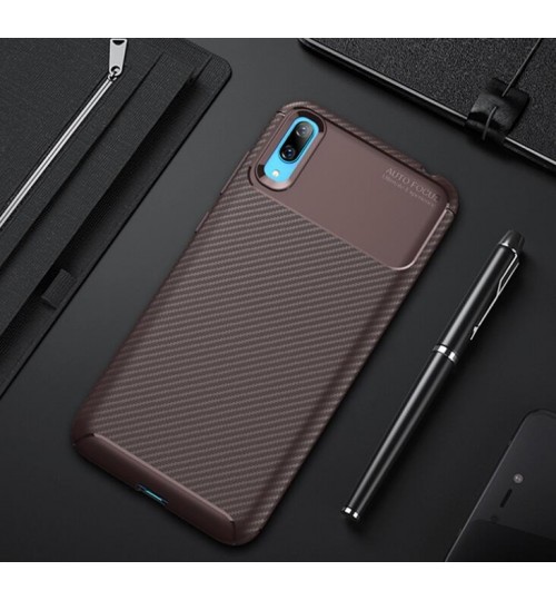 Huawei Y7 Pro 2019 case impact proof rugged case with carbon fiber