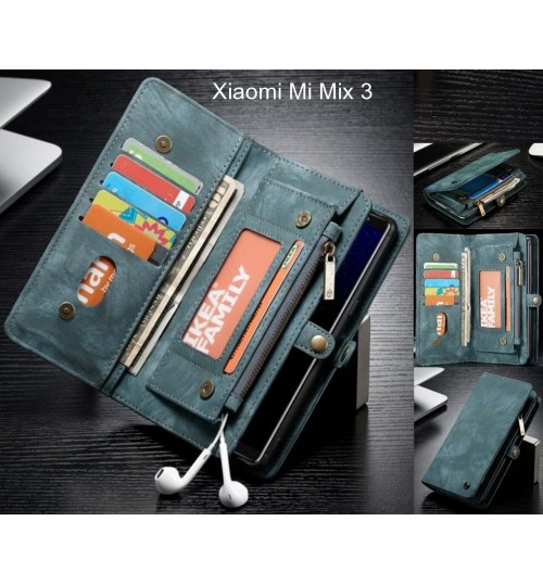 Xiaomi Mi Mix 3 Case Retro leather case multi cards cash pocket & zip