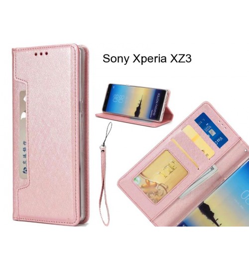 Sony Xperia XZ3 case Silk Texture Leather Wallet case 4 cards