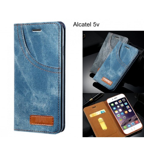 Alcatel 5v case retro denim slim concealed magnet